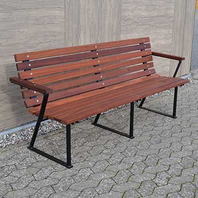 Boligforening på Sjælland - Århus bænk med ryglæn