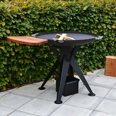 Diameter ø60, ø80, ø100 og ø120 cm bålsted i stål med lange ben