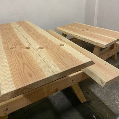 Bord bænkesæt i træ (Douglas)