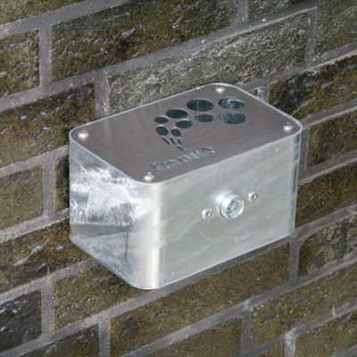 Udendørs askebæger i galvaniseret stål til væg