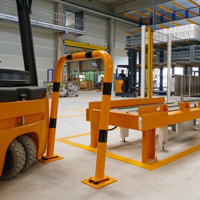 Bøjeligt truckværn (påkørseslværn) i stål