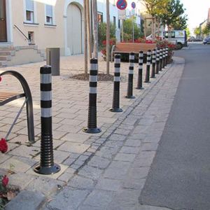 Selvoprettelig (bøjelig) plastpullert med refleks