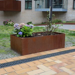 Plantekasse (højbed) i cortenstål eller galvaniseret stål