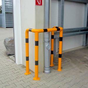 U-formet Hjørnebeskytter (truckværn) i gul/sort stål