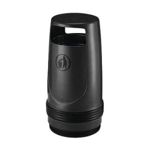 Udendørs skraldespand (affaldsbeholder) i plast med sideindkast og lås