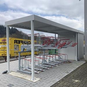 Cykelstativ (cykelparkering) i 2 etager i galvaniseret stål